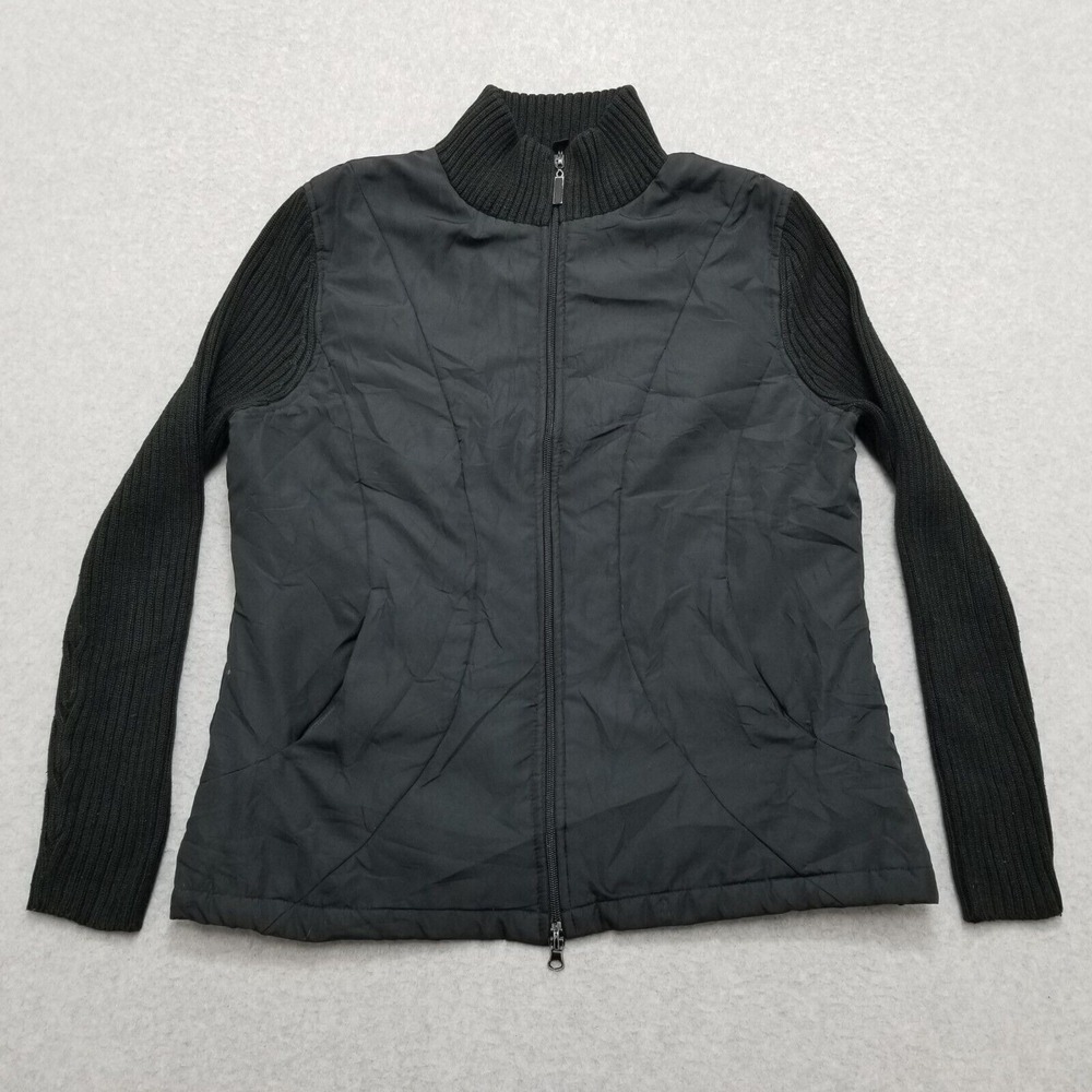 Carolyn Taylor Jacket Womens Medium Black Full Zip Pockets